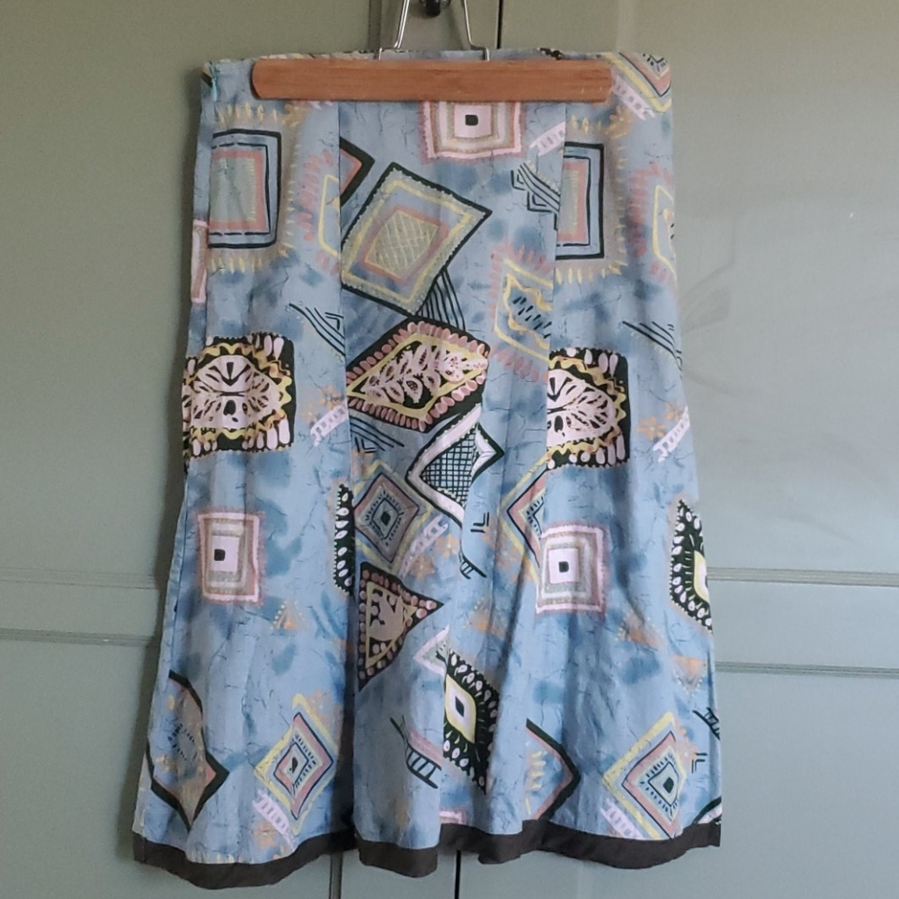 ixia Linen A-Line Midi or Knee Length Skirt, Small, Vintage, made in USA